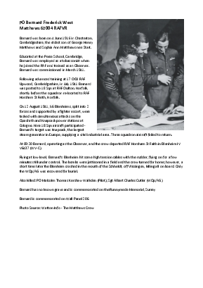 A preview of a PDF biography for Matthews, Bernard Frederick West